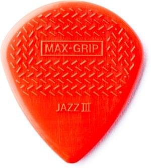 Dunlop 471R3N Nylon Max-Grip Jazz III Guitar Picks Red 24-Pack
